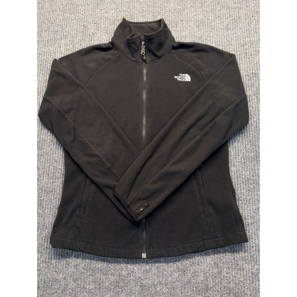 The North Face Womens TKA 100 Full Zip Fleece Jacket Black Size Medium